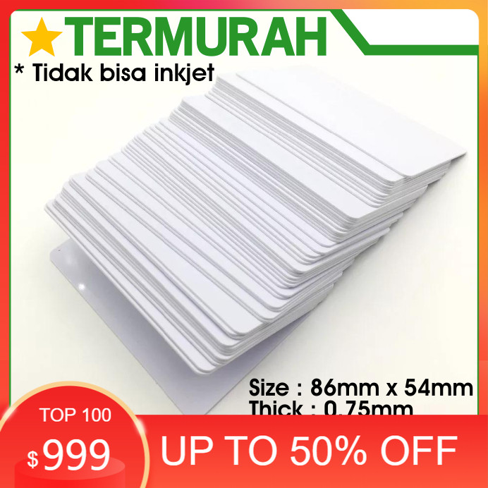 

COD Kartu Pvc Polos Blank iD card Tanpa Chip Thermal Overlay ISO rfid