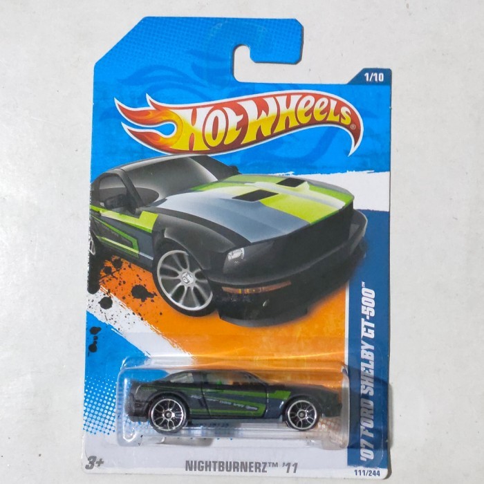 EL99 HW Hot Wheels 07 Ford Shelby GT500 GT 500 hitam 2011 Nightburnerz