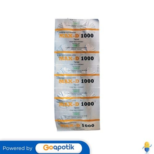 Max-D Vitamin D3 1000 Iu Strip 10 Tablet