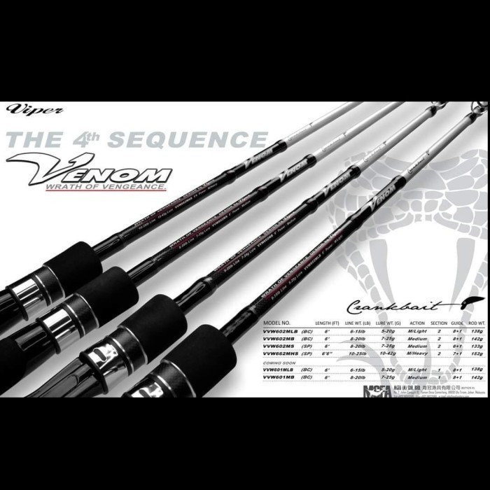 Joran pancing VIPER VENOM WRATH OF VENGEANCE | CRANK BAIT - BC602MB - BC602MB