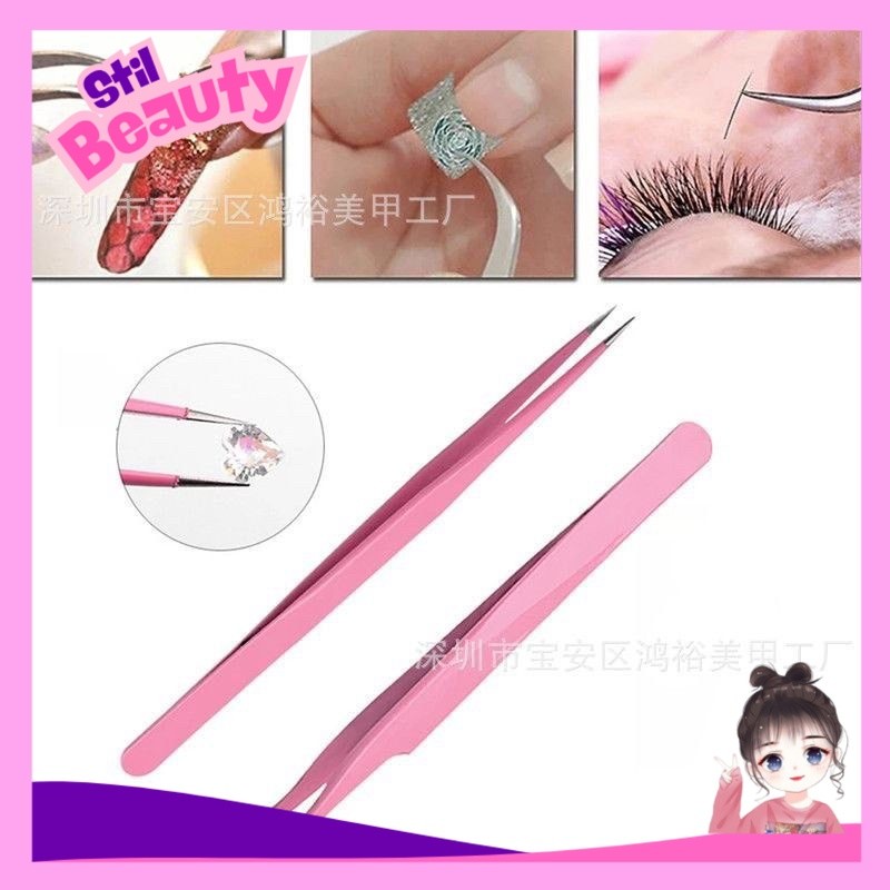 Pinset bengkok / Pinset Stainless / Pinset Eyelash  / Pinset Benang / Pinset serbaguna / Pinset ujun