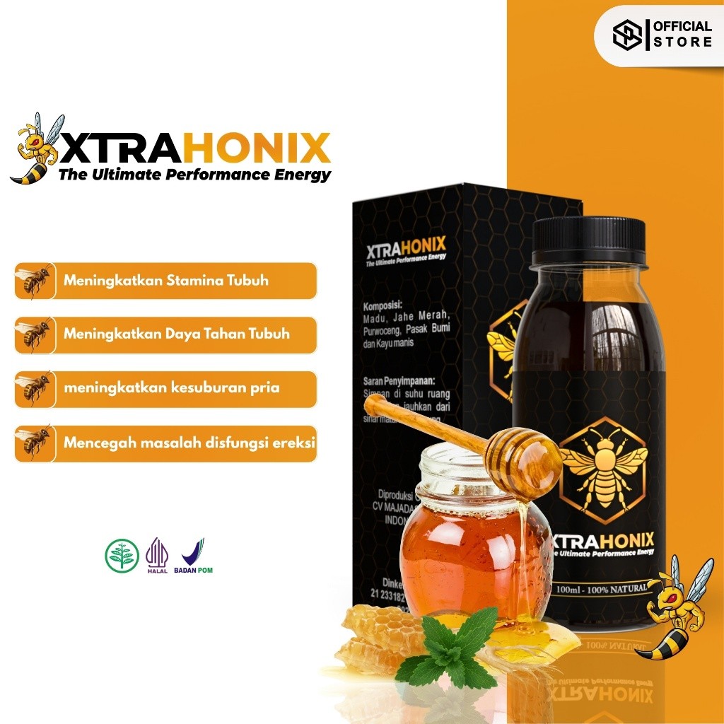 

New XTRAHONIX Madu Herbal Kuat Stamina Tahan Lama Premium 100mlPremium