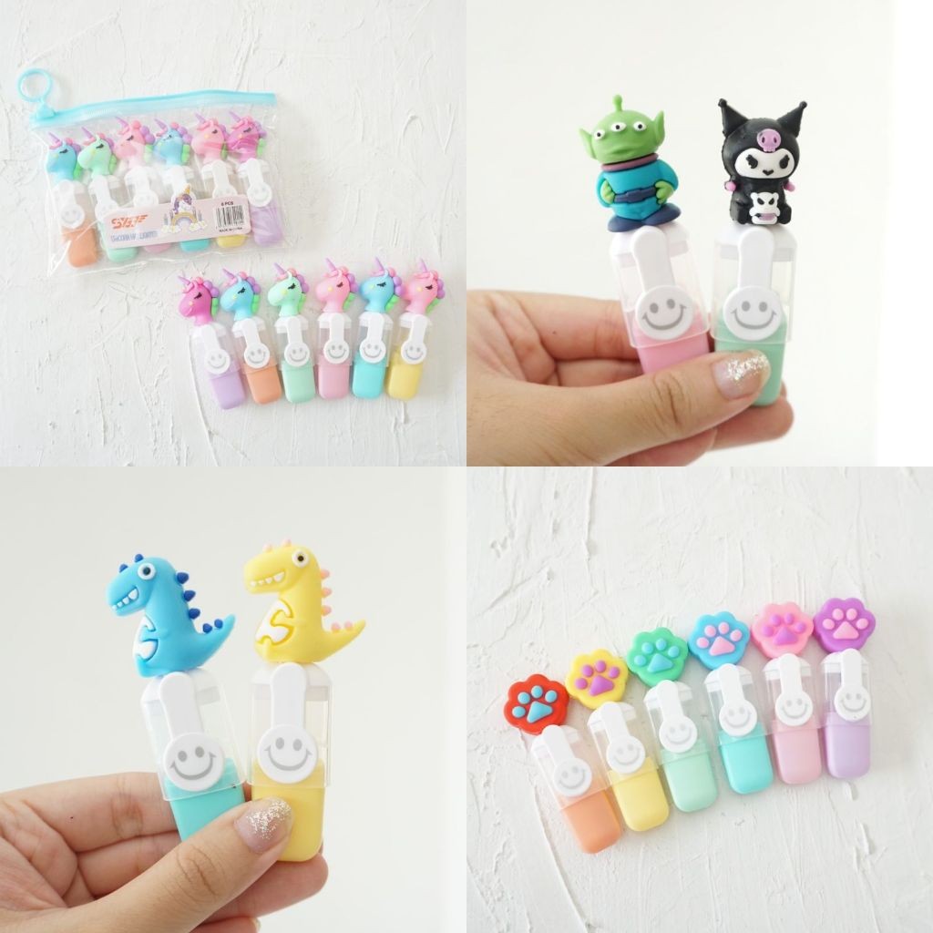 

STABILO SET/ HIGLIGHTER SET/ STABILO LUCU WARNA PINK KUNING UNGU BIRU HIJAU ORANGE