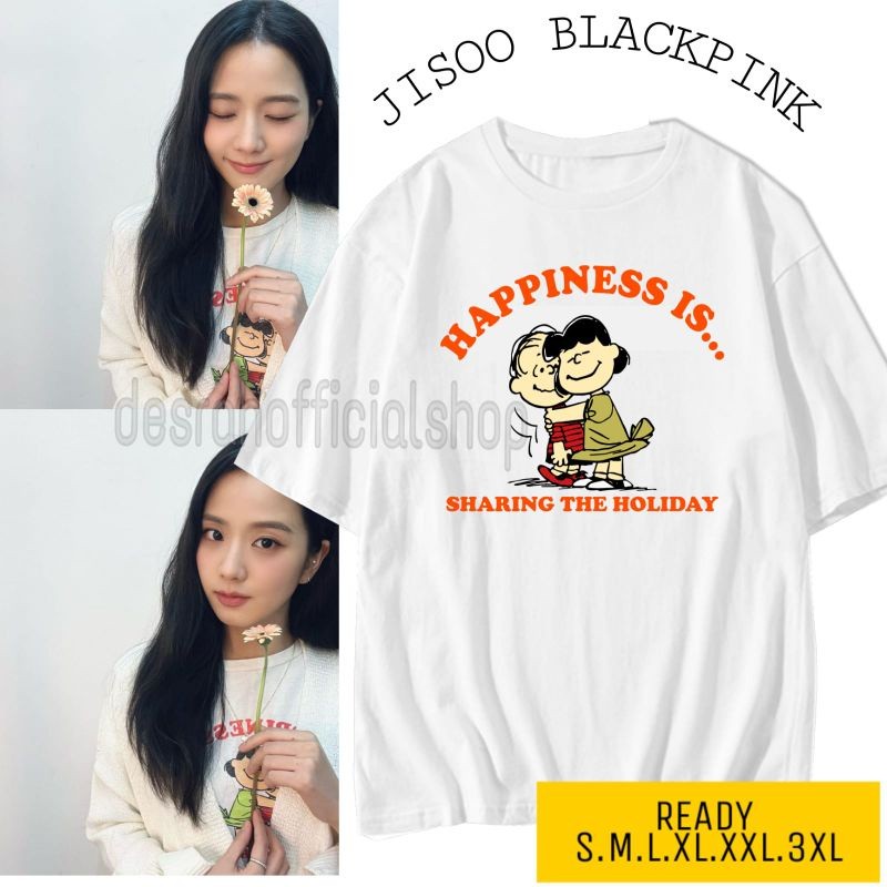 KAOS Korean Kpop blackpink jisoo HAPPINESS IS..cartoon