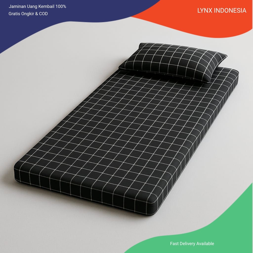 Kasur Lipat Tebal Empuk – Kasur Lantai Memory Foam + Bonus Bantal