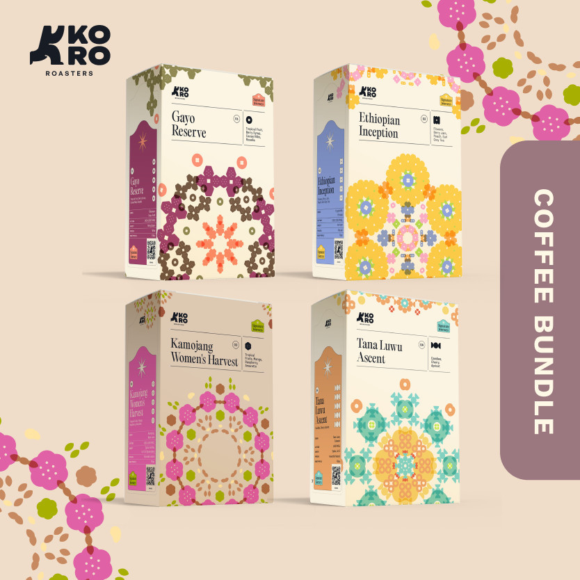 

KORO ROASTERS Connoisseur Odyssey Bundle 4 Kopi Eksperimental - Biji Kopi Arabika Specialty