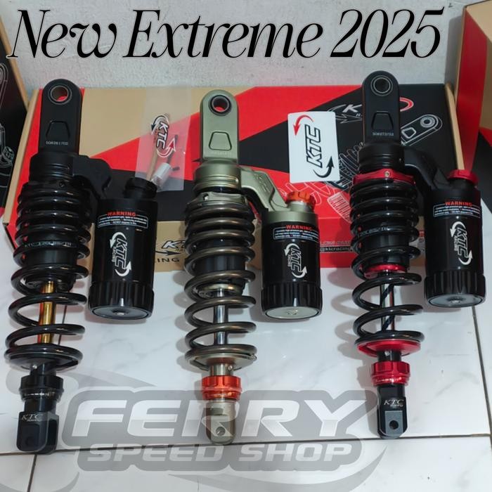 Shock ktc extreme black edition 300mm 325mm Vario Mio Beat Scopy Genio - 325mm, Grey