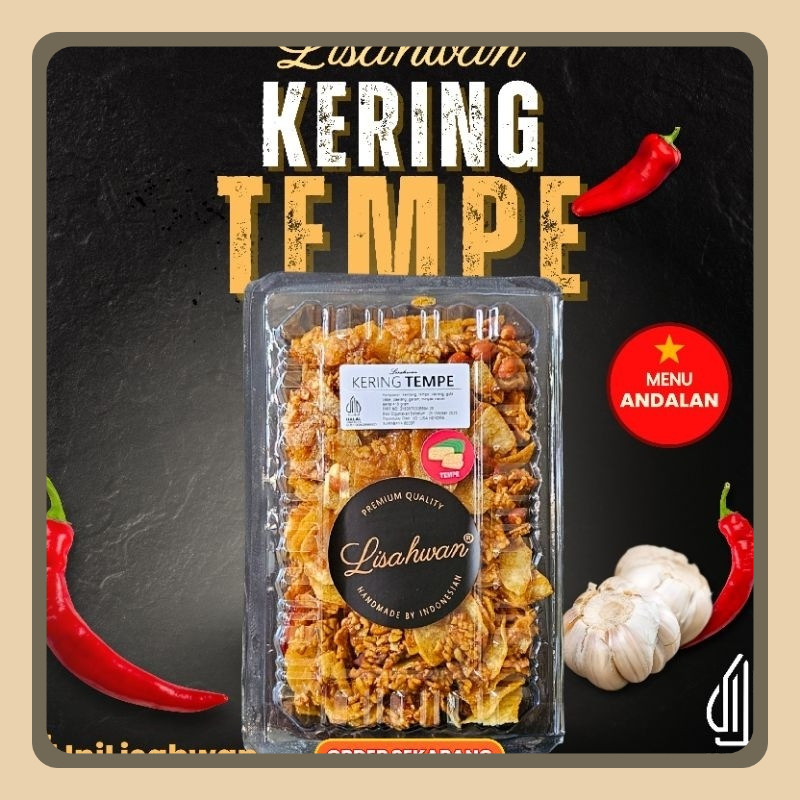 

KERING TEMPE LISAHWAN - Lauk Praktis Siap Makan, Orek Tempe,
