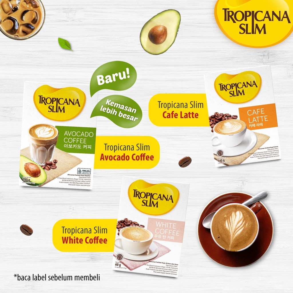 

JAMIN MURAH !!!Tropicana Slim Avocado Coffee 10 Sachet - Kopi Susu Nikmat Tanpa Gula Pasir(BISA LANGSUNG ORDER)