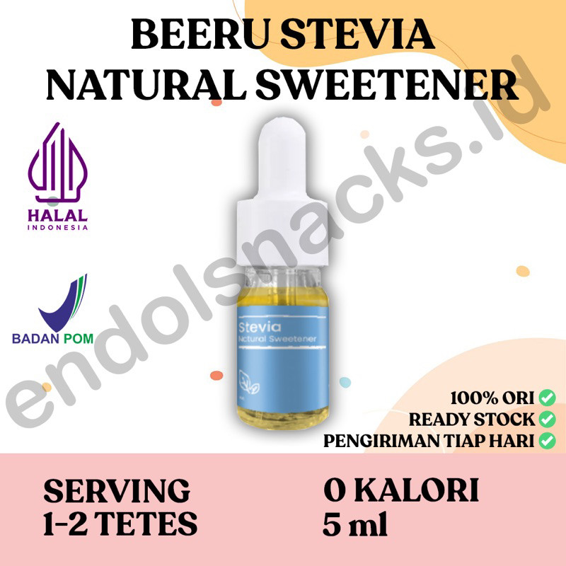 

BEERU STEVIA SWEETENER PEMANIS CAIR 5ML