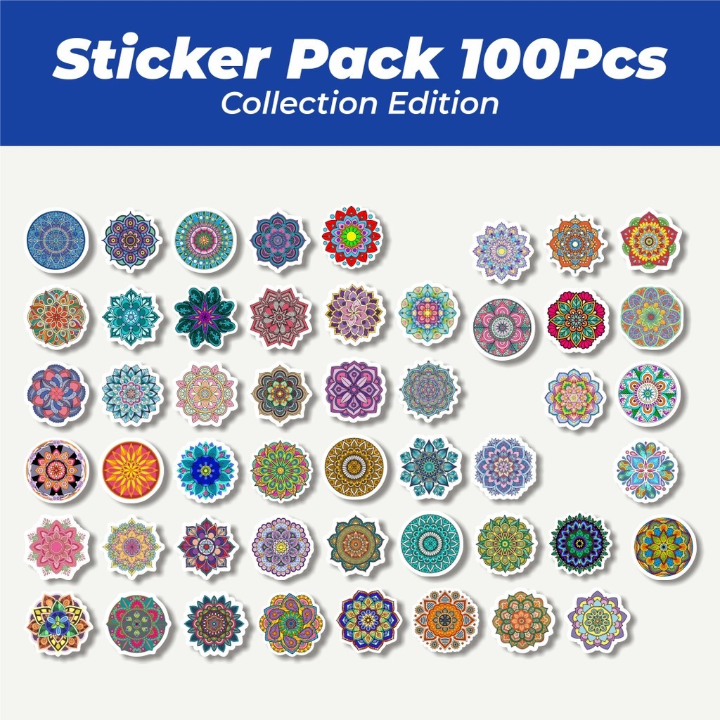 

Hot Stiker Desain Mandala Lucu Anti Air Stikers Berperekat Waterproof Sticker Decal Buat Motor Helm Buku Journal Koper Casing HP Laptop Botol Minum