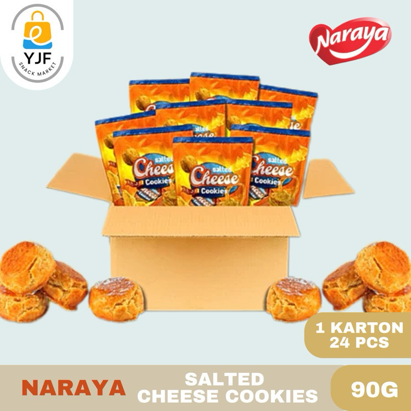 

Naraya Salted Cheese Cookies DUS isi 24PCS X 90g / Kue Kukis Keju Naraya