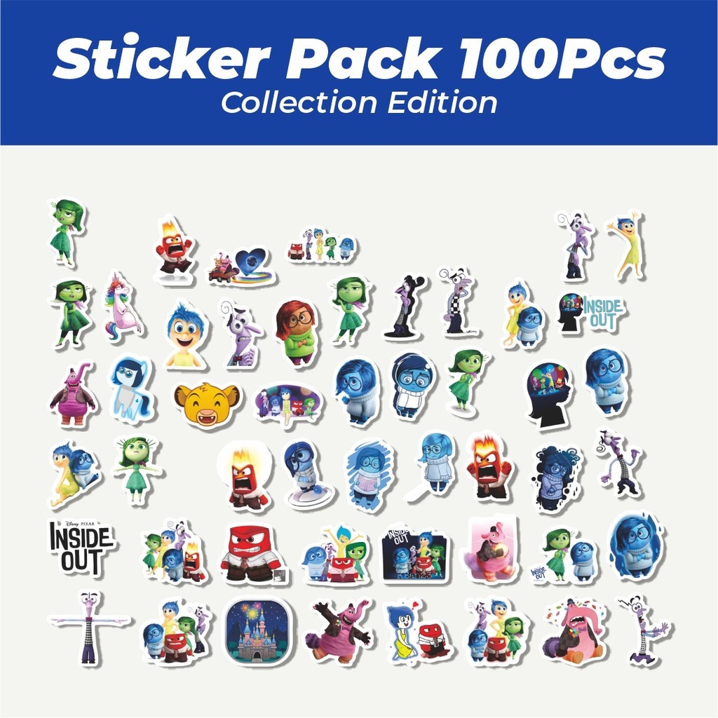 

Hot Sticker Kartun Inside Out Sticker Lucu Anti Air Stikers Berperekat Waterproof Sticker Decal Buat Motor Helm Buku Journal Koper Casing HP Laptop Botol Minum