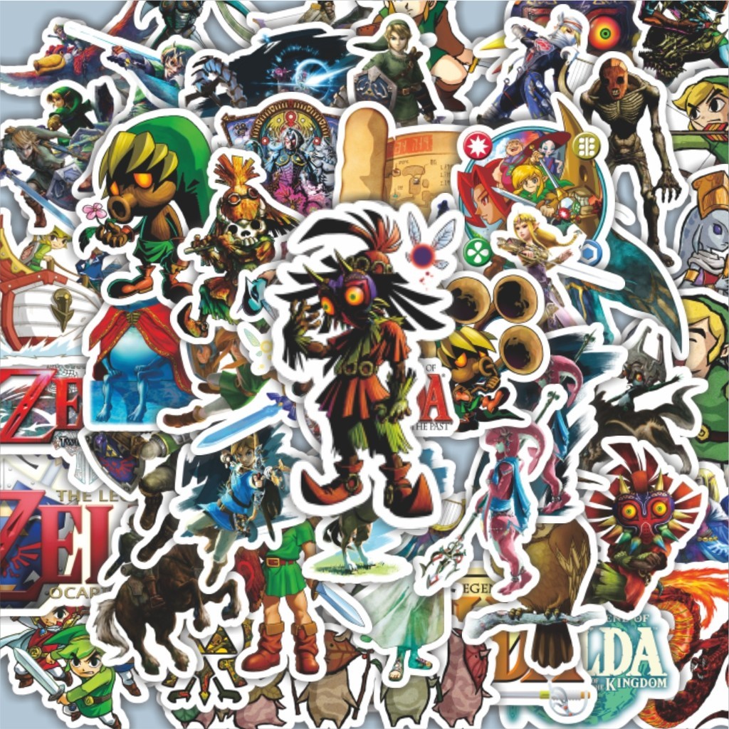

100PCS Lucu Stiker The Legend of Zelda 2 [Legenda Zelda] Stiker Aesthetic Stiker Anti Air Stikers Berperekat Waterproof sticker decal buat Motor Helm Buku Journal Koper Casing HP Laptop Botol Minum Hadiah anak