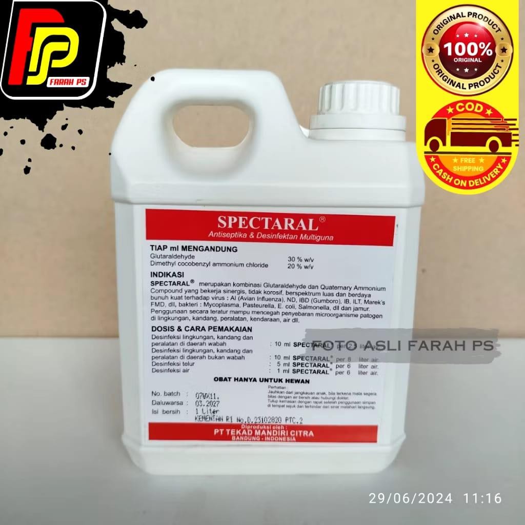 Spectaral 1 liter Antiseptika & Desinfektan Multiguna - Desinfektan kandang ternak