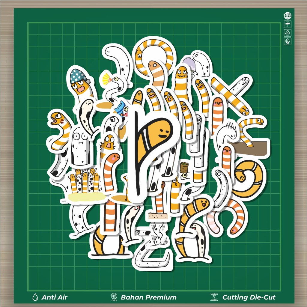 

HOT 50 PCS STIKER Sticker Hewan Belut Stiker Fashion Cars Decal Dingin Kartu Album Custom Vinyl Anti Air- Sticker Aesthetic Buku Journal Koper Casing HP Tablet Laptop Helm Motor Botol Minum