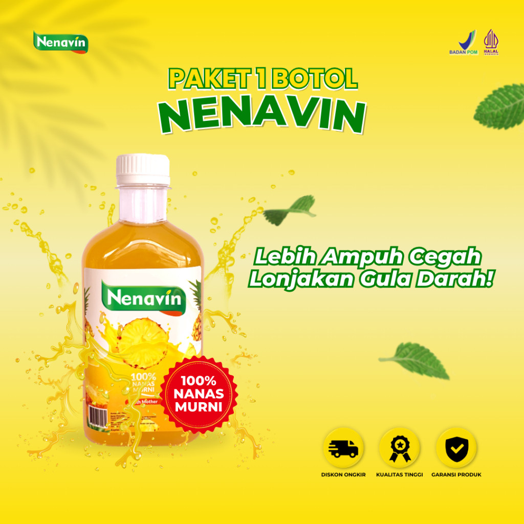 

Nenavin Cuka Nanas Turunkan Kadar Diabetes dan Mengatasi Asam Urat Terdaftar BPOM dan Halal MUI