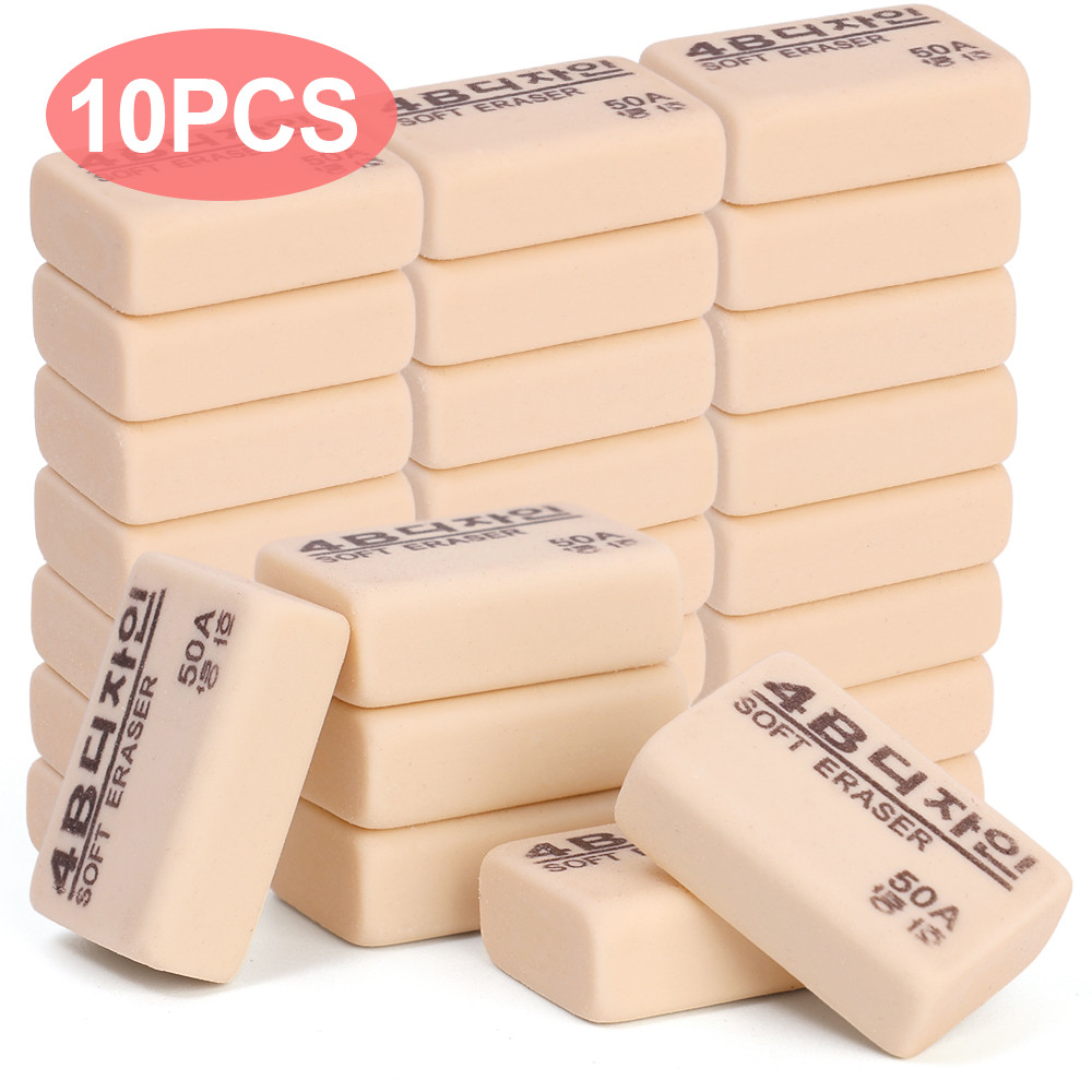 

1-10PCS 4B Pencils Eraser Student Office School Stationery Writing Art Drawing Rubber Wrong Questions Correction Eraser