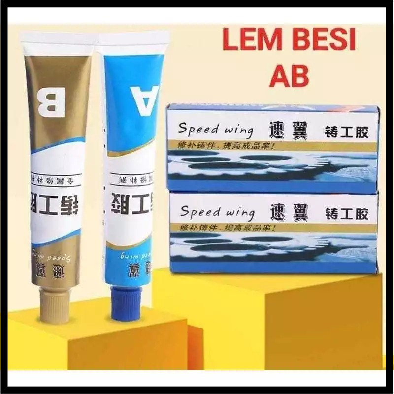 LEM AB 20 gram Lem Super Perekat Serbaguna Penambal Besi Radiator Anti Bocor dan Metal Radiator