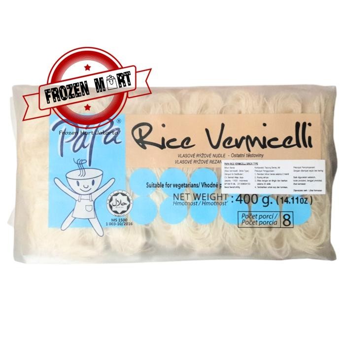 

PAPA Rice Vermicelli / Bihun Beras Polos / Bihun Vegetarian 400Gr