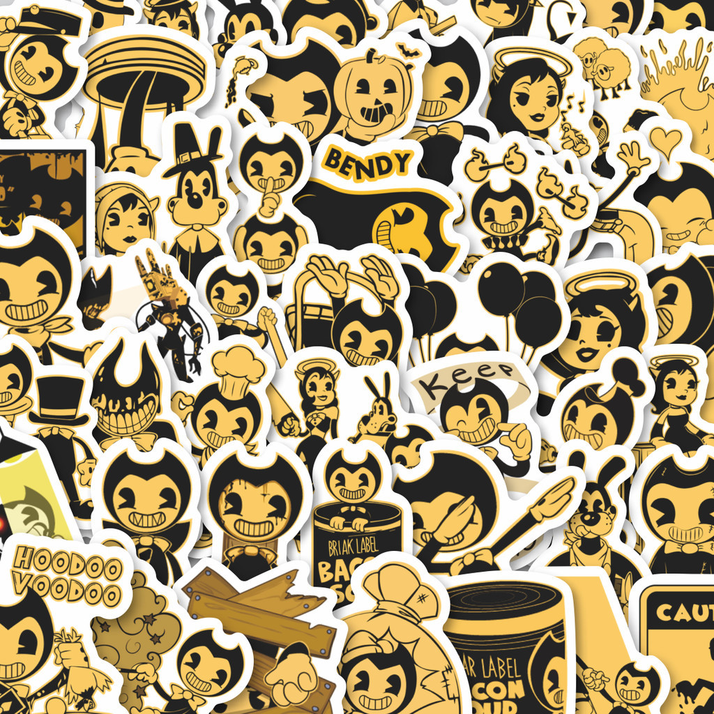 

Stiker Cutting Pack Stiker Kartun Bendy and the Ink Machine Stiker Isi 100Pcs Series Aesthetic Lucu Keren Untuk Koper Bahan Vynil