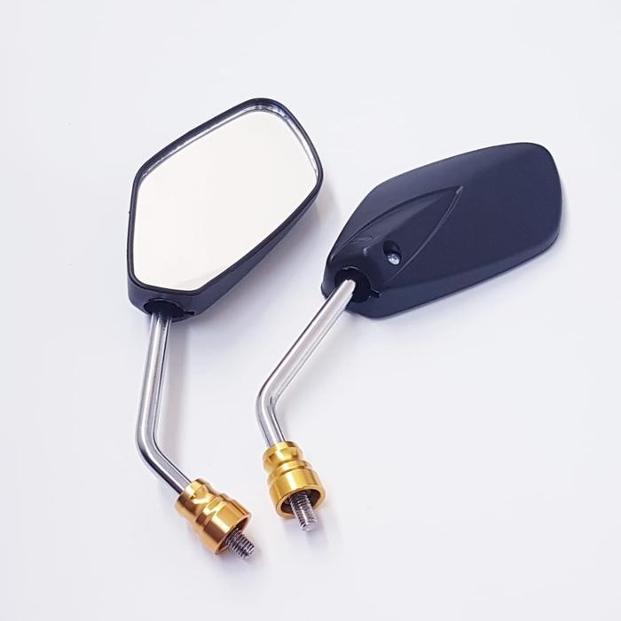 KACA SPION CARBON/SPION VARIASI MOTOR SPIN/SPIN 125/SKY DRIVE/SKY WAVE - CP/BLACK+GOLD, Szk Drat 12