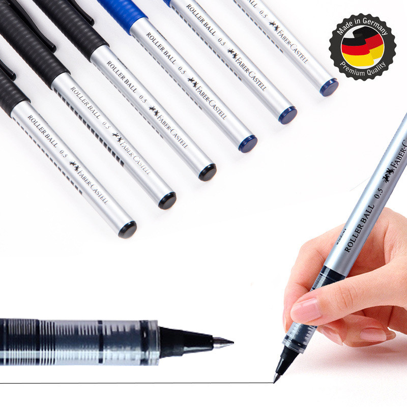 

1pcs Faber Castell Straight Rollerball Pen Gel Ink Pen 0.5mm Fine Point Smooth Ink Sign Pen School Office Stationary