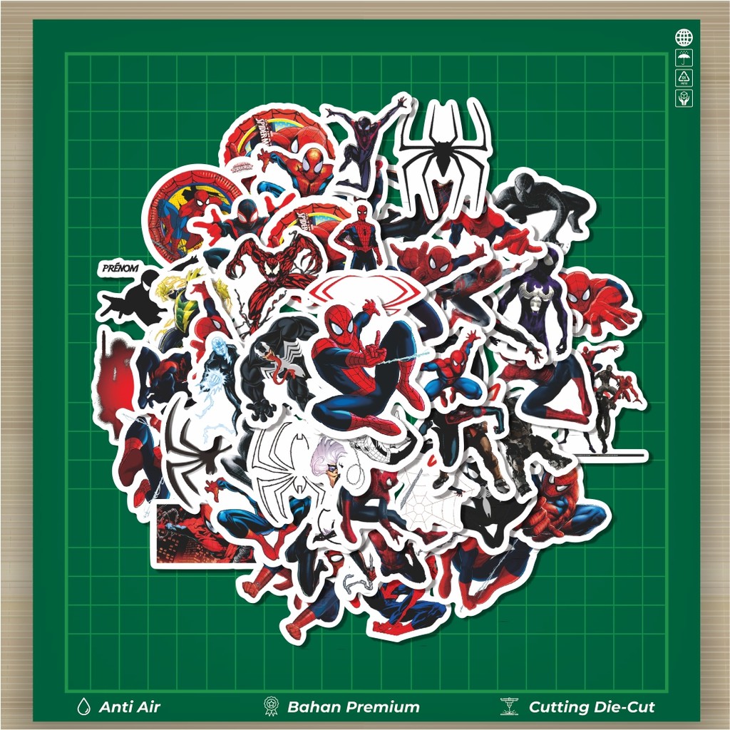 

HOT 50 PCS STIKER Ultimate Spider Man Sticker Stiker Fashion Cars Decal Dingin Kartu Album Custom Vinyl Anti Air- Sticker Aesthetic Buku Journal Koper Casing HP Tablet Laptop Helm Motor Botol Minum