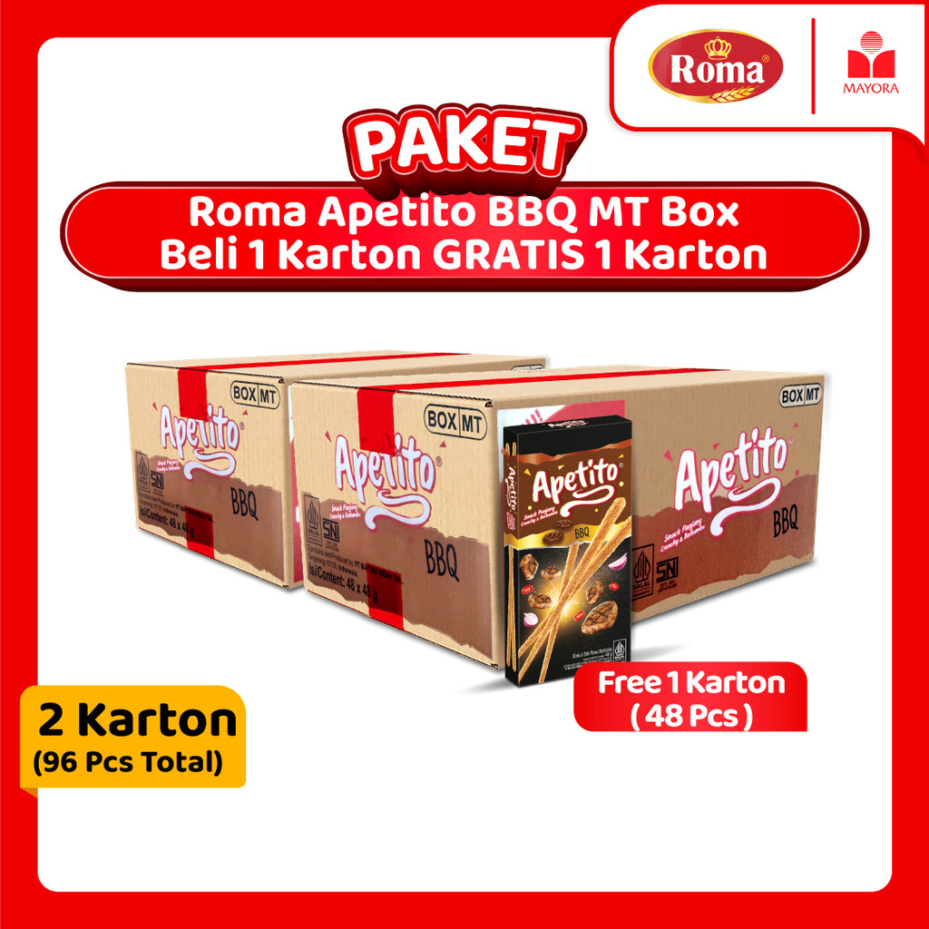 

Roma Apetito BBQ MT Box Beli 1 Karton GRATIS 1 Karton