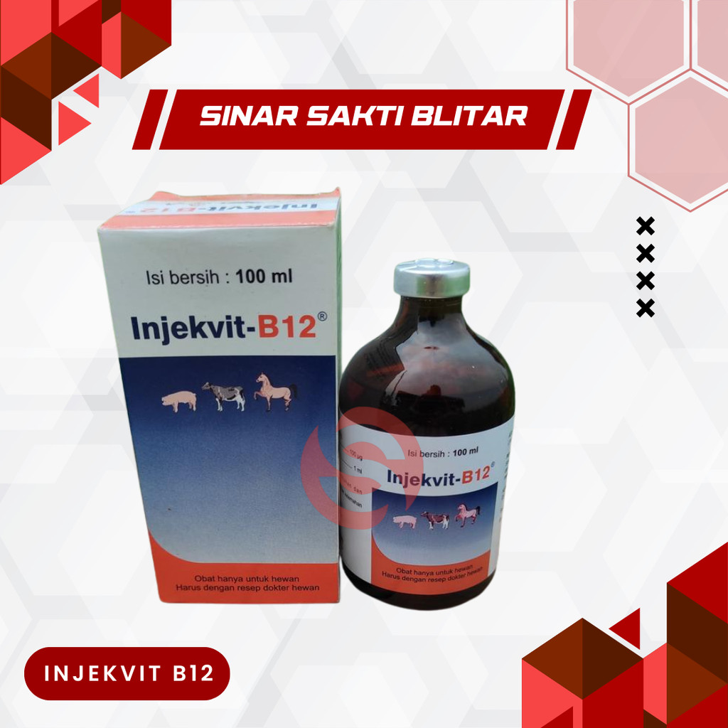 INJEKVIT B12 MEDION 100 ML -Vitamin Mengandung B12 Single Untuk Ternak