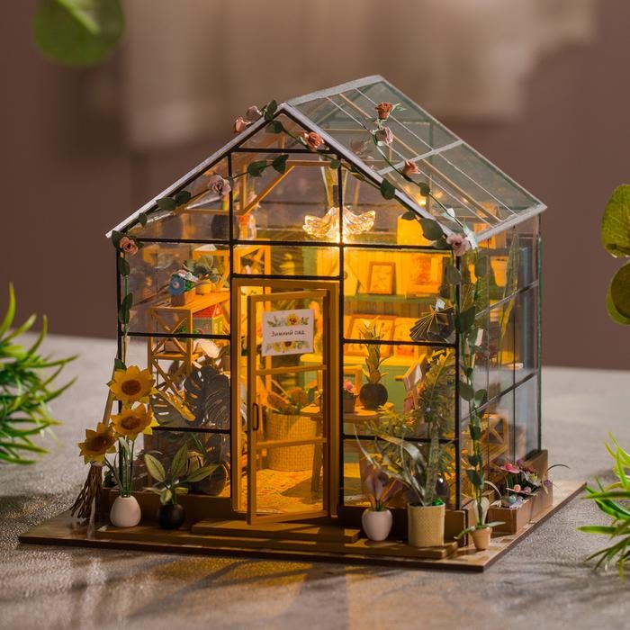 (PDH) DIY HOUSE MINIATURE SUNSHINE FLOWER HOUSE / MINIATUR RUMAH 3D/ RUMAH BONEKA 3D / DOLL HOUSE 3D