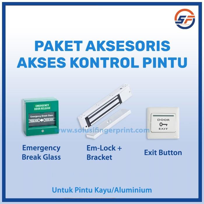 

Paket Aksesoris Akses Kontrol Pintu Kayu / Aluminium - Varian 1 Sale