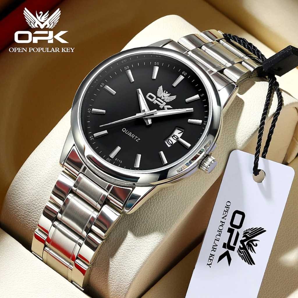 JAM TANGAN PRIA JAM TANGAN Jam Tangan OPK Pria 6010 Tahan Air 100% Original Terbaru Stainless Steel 