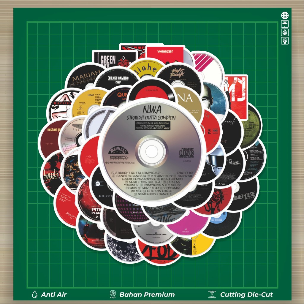 

HOT 50 PCS STIKER Stiker Kaset Musik Stiker Fashion Cars Decal Dingin Kartu Album Custom Vinyl Anti Air- Sticker Aesthetic Buku Journal Koper Casing HP Tablet Laptop Helm Motor Botol Minum