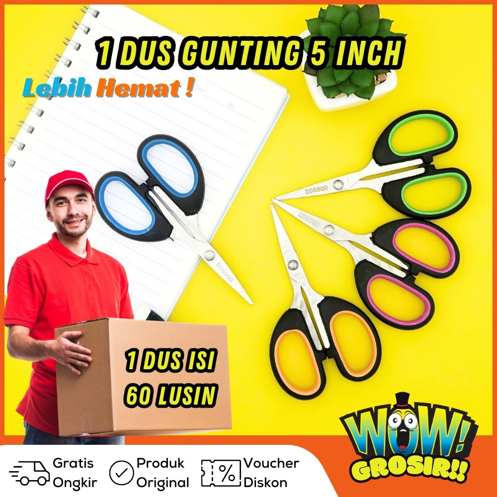 

WOWGROSIR GROSIR!!!! (1 DUS isi 720 pcs) Gunting Scissors BOSSCO B-664 5 inch