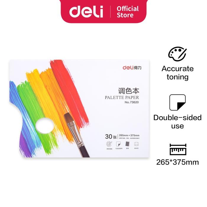 

Deli Pallete Paper /Palet Kertas Untuk Mencampur rna 30Halaman 7362X - 375 X 265 mm