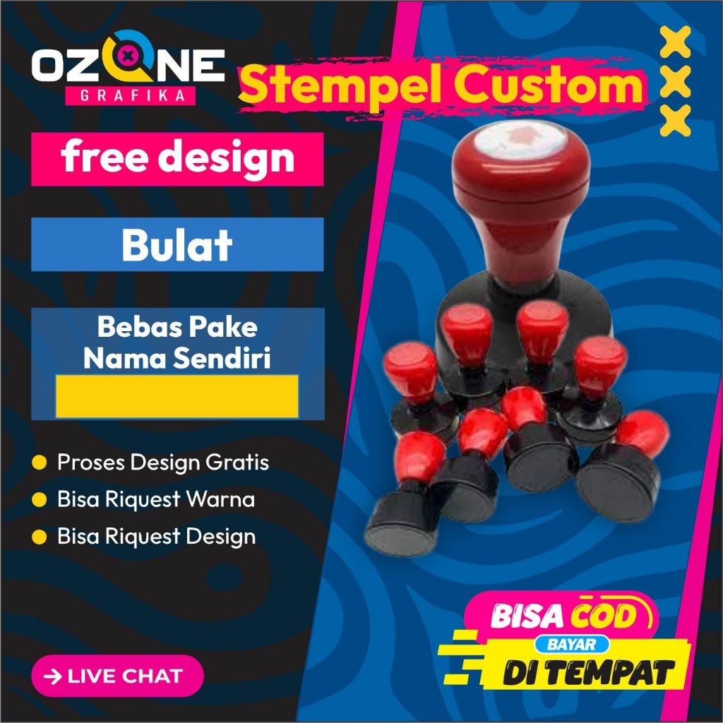 

Stempel Flash Custom Desain Gratis Bebas Nama Sendiri Ter Best Quality DI Ozone GrafikaCO