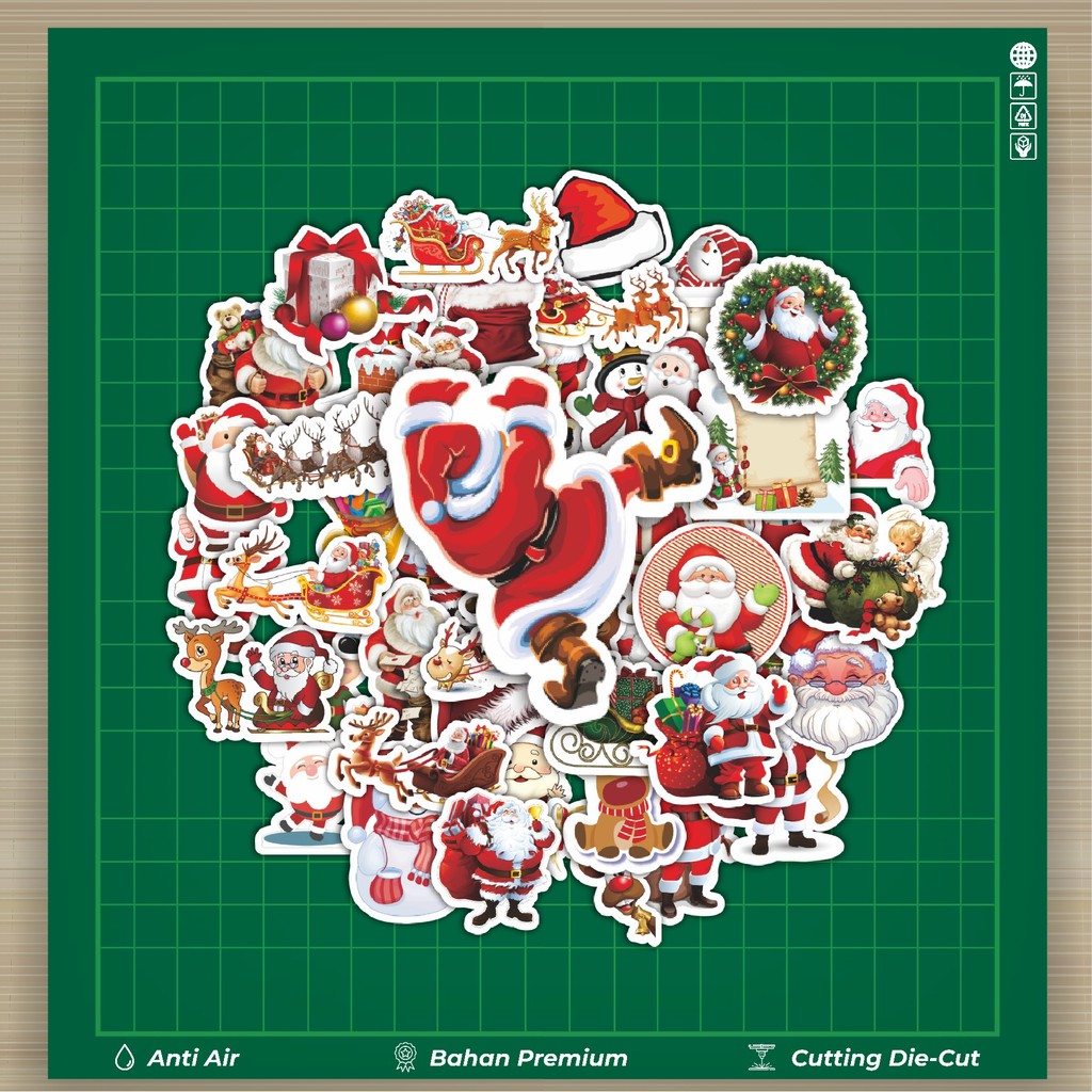 

HOT 50 PCS STIKER Stiker Funny Santa Claus Series Stiker Fashion Cars Decal Dingin Kartu Album Custom Vinyl Anti Air- Sticker Aesthetic Buku Journal Koper Casing HP Tablet Laptop Helm Motor Botol Minum