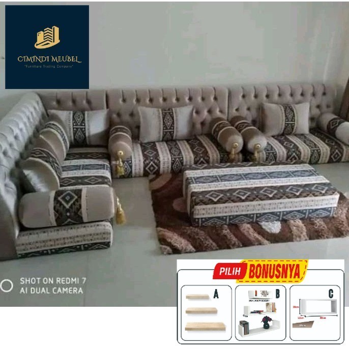 sofa arabian sudut 2mx3m (CIMINDI MEUBEL)