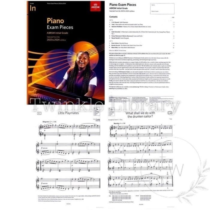 BUKU FISIK [2023 & 2024] ABRSM Piano Exam Pieces 2023 & 2024 syllabus - Grade In 1 2 3 4 5 6 7 8 |  