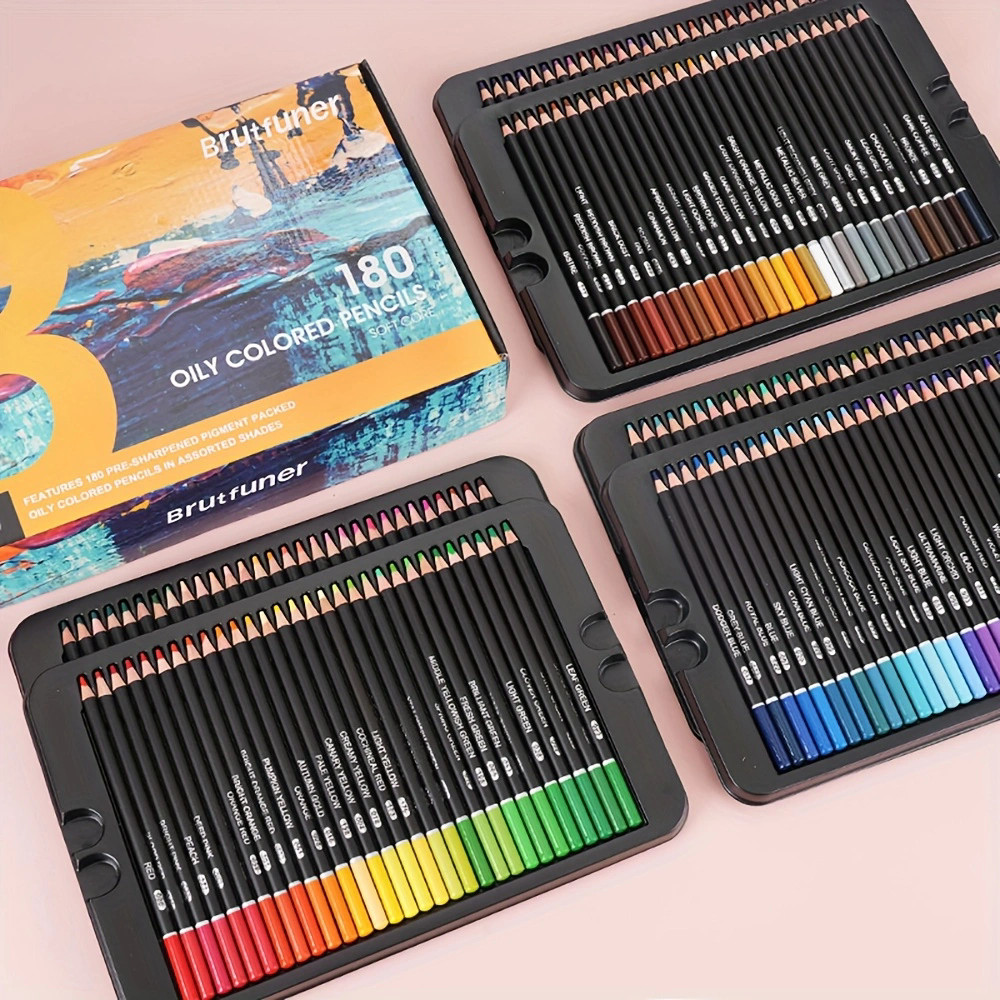 

Brutfuner72/120/180 Color Black Rod Advanced Lead Core Color Pencil Art Drawing Sketching and Coloring Special Stationery