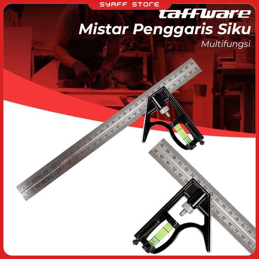 

Taffware Mistar Penggaris Siku Adjustable Angle Ruler Waterpass 305mm - ZEAST