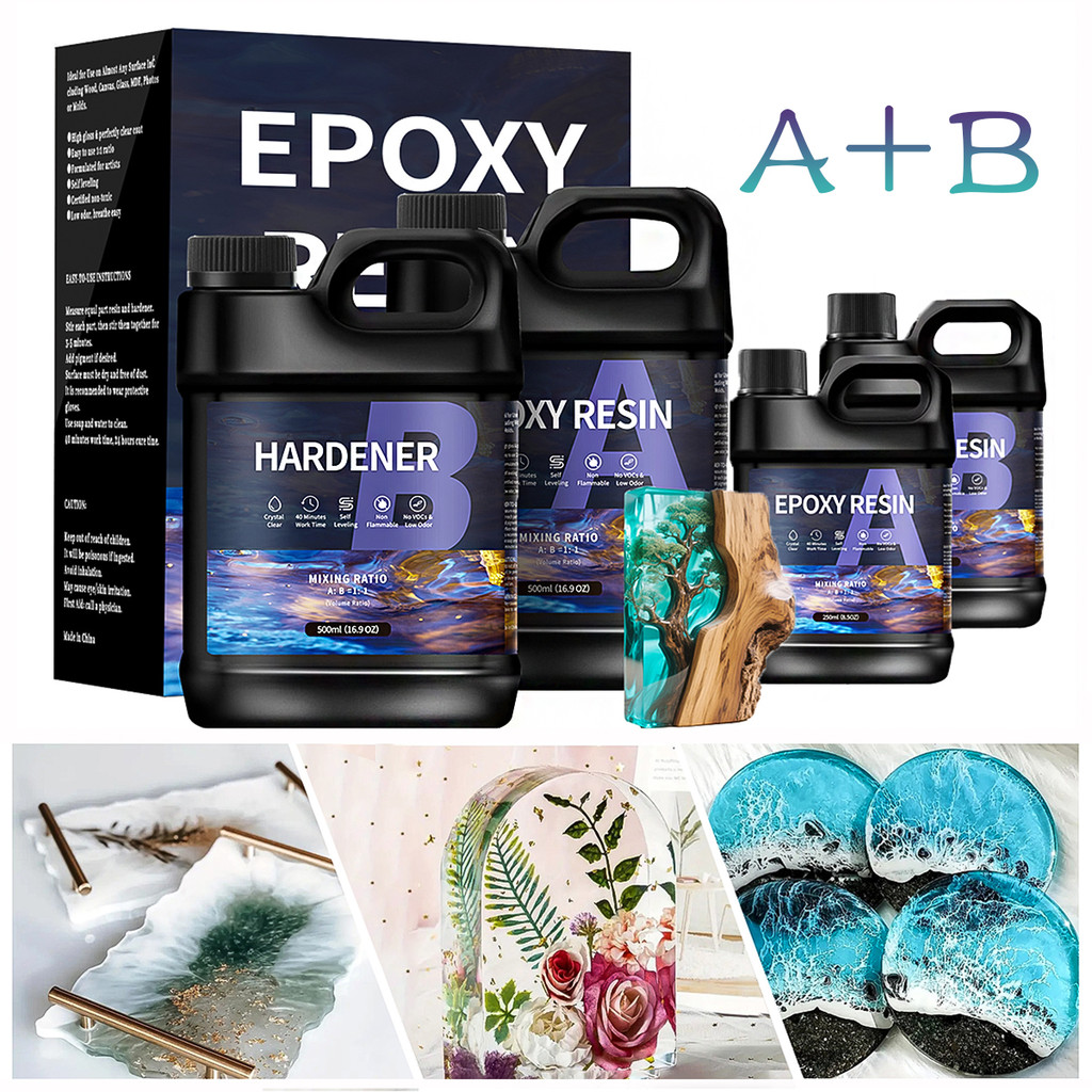 

500/1000ml 1:1 AB Resin Epoxy Glue High Adhesive Hardener Crystal Glue Jewelry Making Transparent Mixed Clear DIY Resin Craft