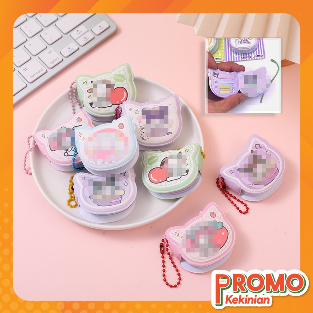 Promo Kekinian - S6657 Buku Catatan Kecil dengan Gantungan Rantai / Buku Catatan Kecil Gantung Lucu 
