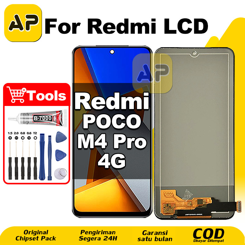 LCD Redmi Poco M4 Pro 4G hp Layar Sentuh Fullset Glass Touchscreen Digitizer COD