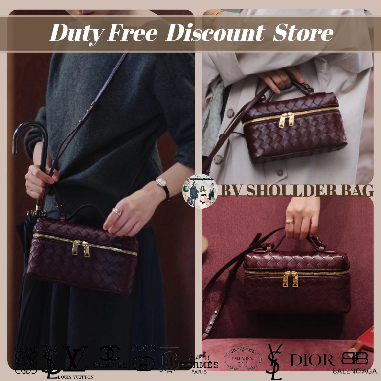 BV Bottega Veneta Bang Bang Bang Mini Wanita Kepang Tote Tas Kosmetik Wanita Tas Bahu Dua Tahun Gara