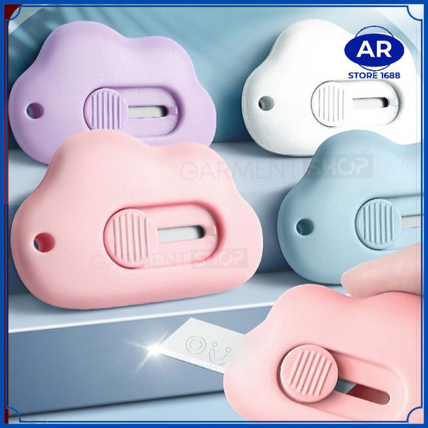 

AR GROSIR Cutter Mini Pisau Kecil Silet Bentuk Awan - Pembuka Plakban