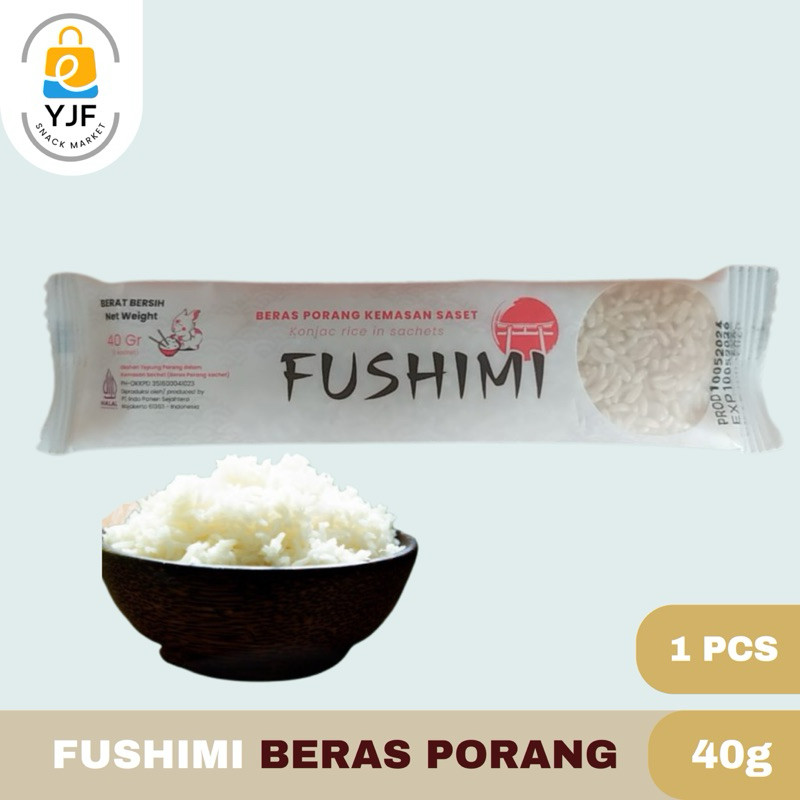 

Fushimi Beras Porang 1PCS / Beras Instan tinggal Seduh / Konjac Rice Premium 1 PCS - 40g