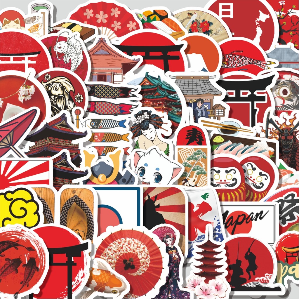 

Stiker Cutting Pack Stiker Japanese Customs & Culture Art [Adat dan Budaya Jepang Seni] Isi 100Pcs Series Aesthetic Lucu Keren Untuk Koper Bahan Vynil