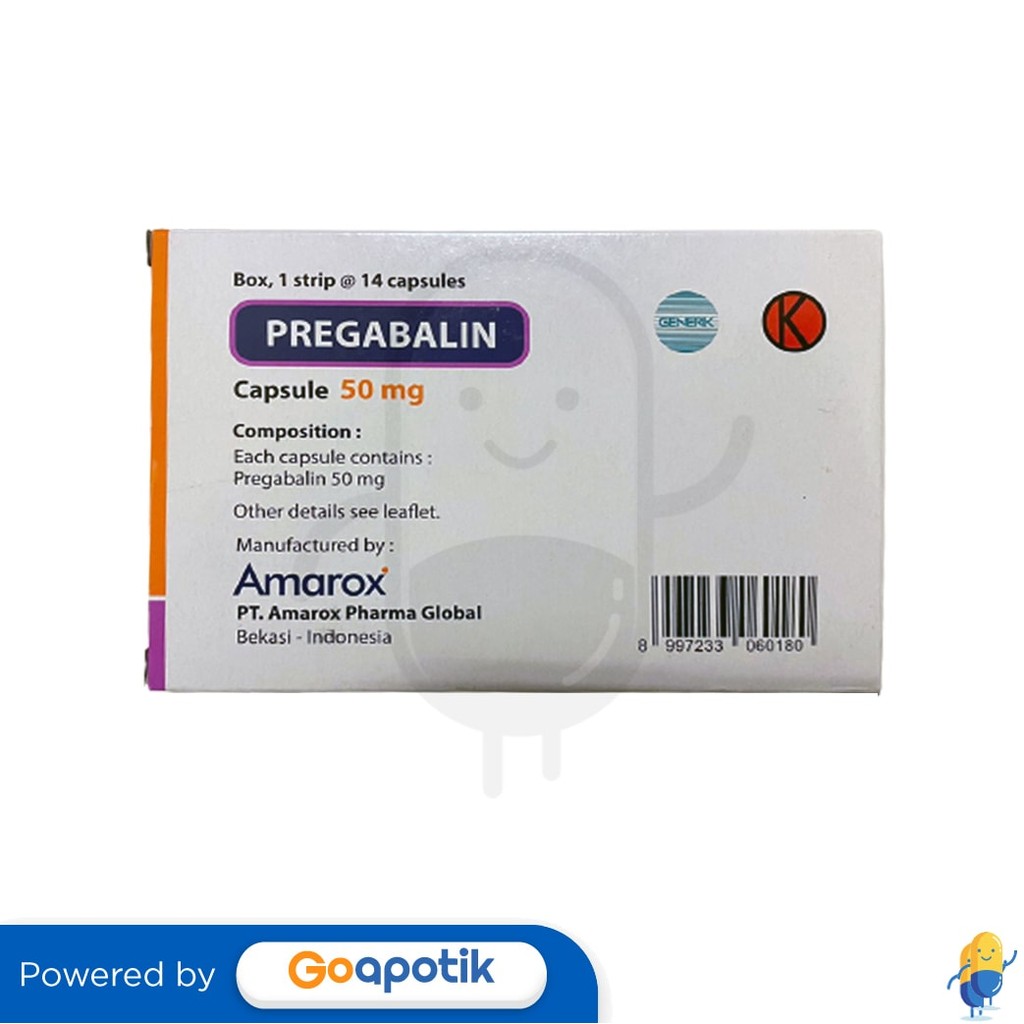 Pregabalin Amarox 50 Mg Box 14 Kapsul